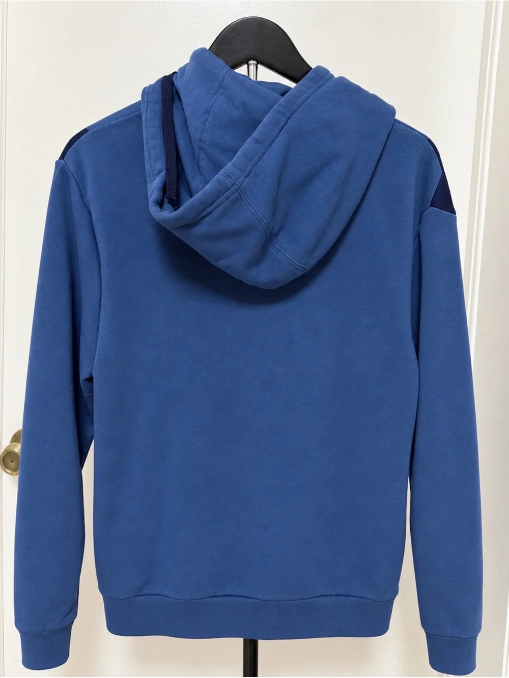 Nike Blue Navy White Hooded Zip-Up Jacket with Red Logo